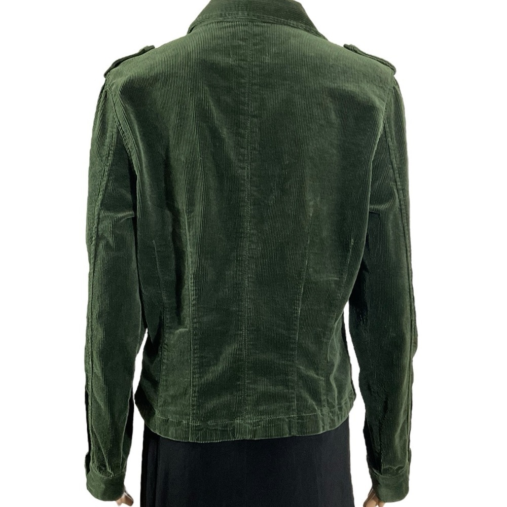 KUT From The Kloth Kyra Corduroy Trucker Jacket Green Large Style KJ46202 NWOT - Picture 2 of 14